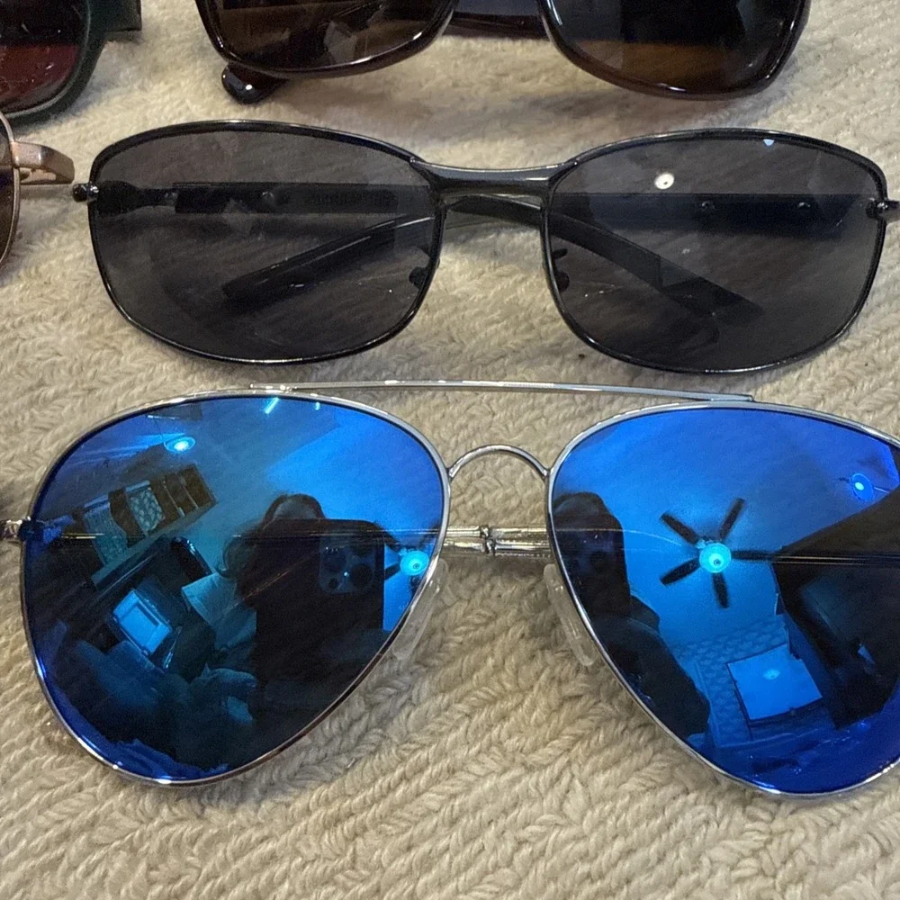 Lot of 10 Men's Designer Sunglasses /Fishing Wrap & Aviators,PerryEllis,Madden+